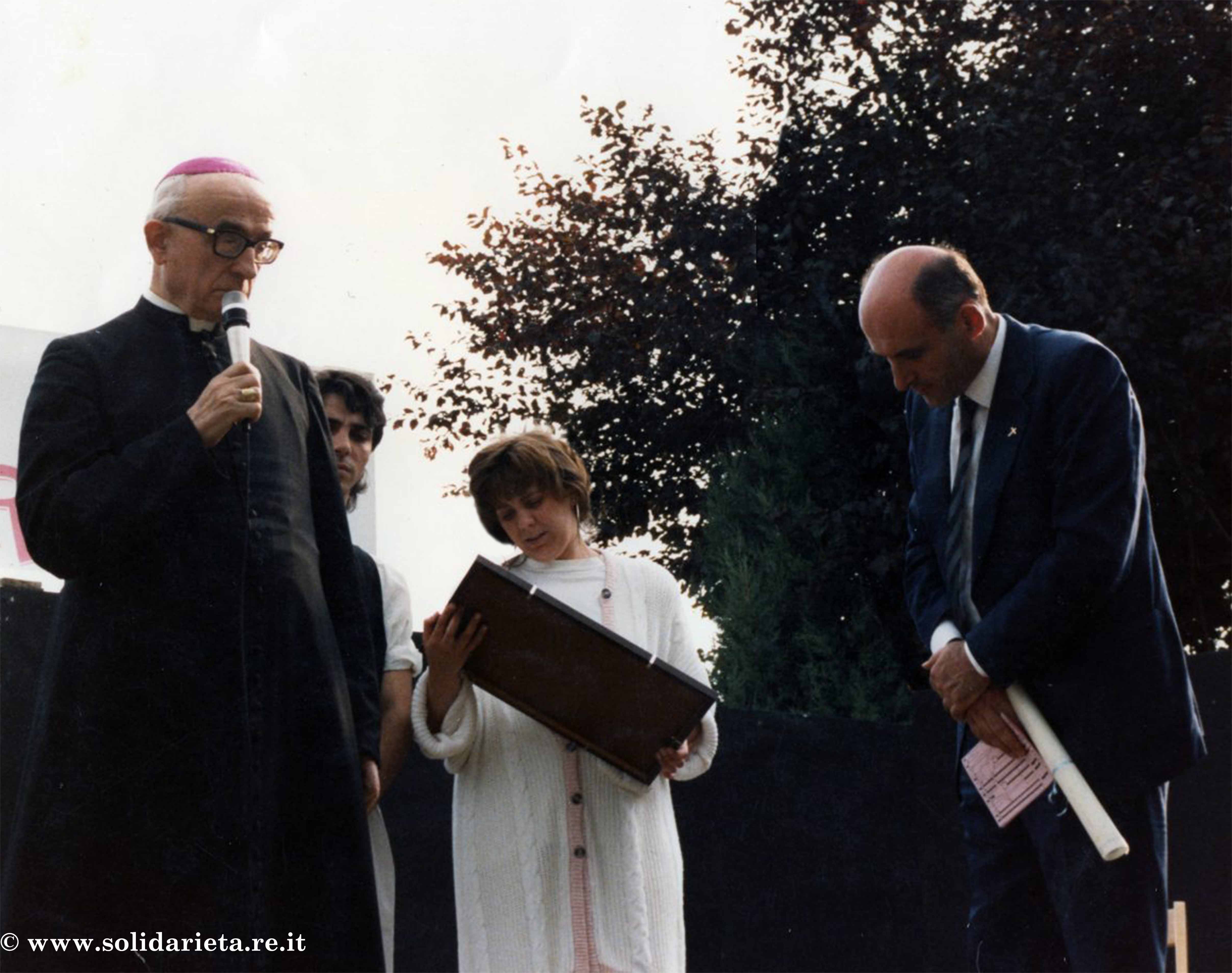 Mons. Gilberto Baroni con don Giuseppe Dossetti