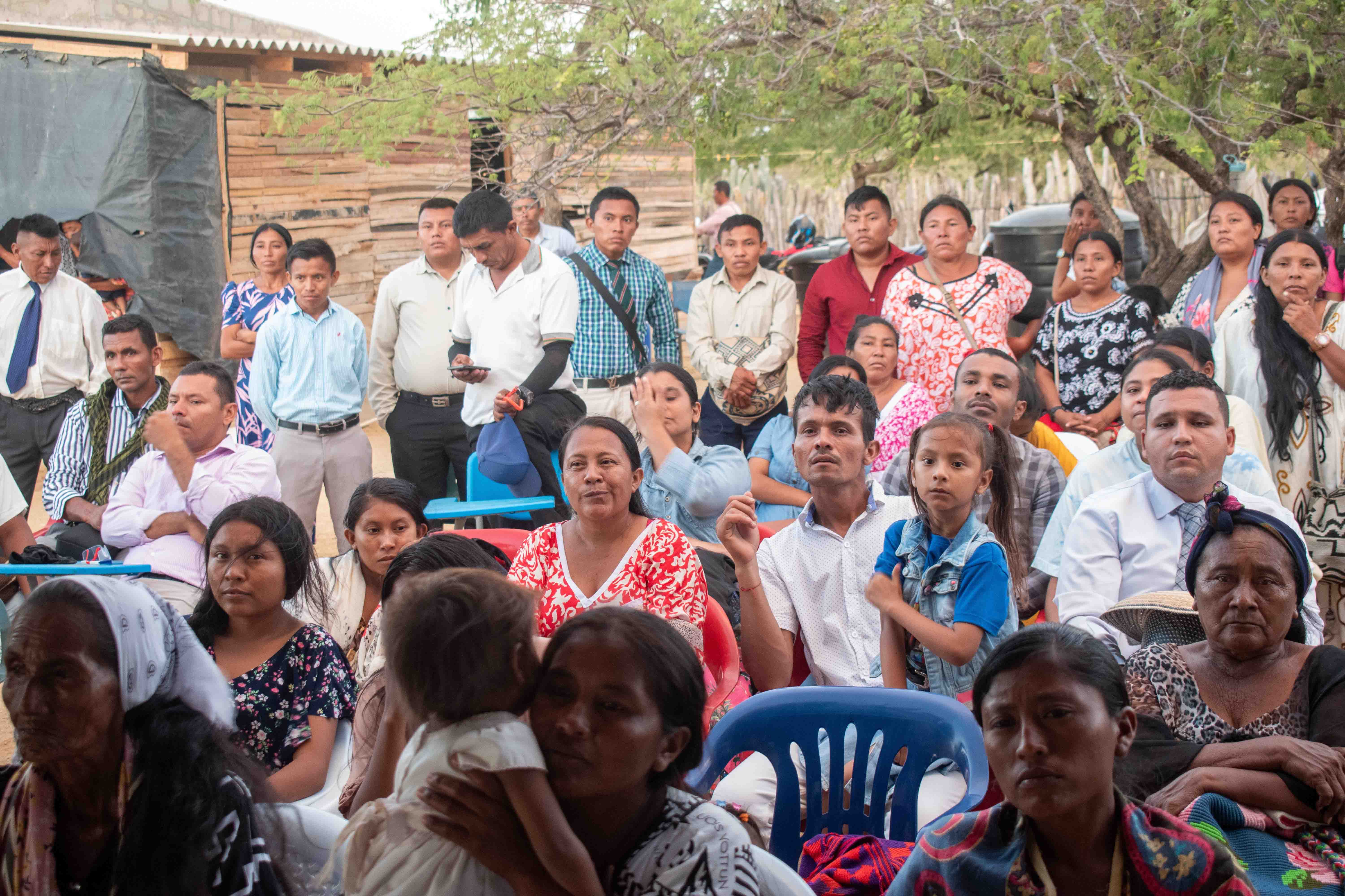 Indigenous community of the Wayuu ethnic group, in the town of Musichi, Manaure district, La Guajira, Colombia. July 30, 2025