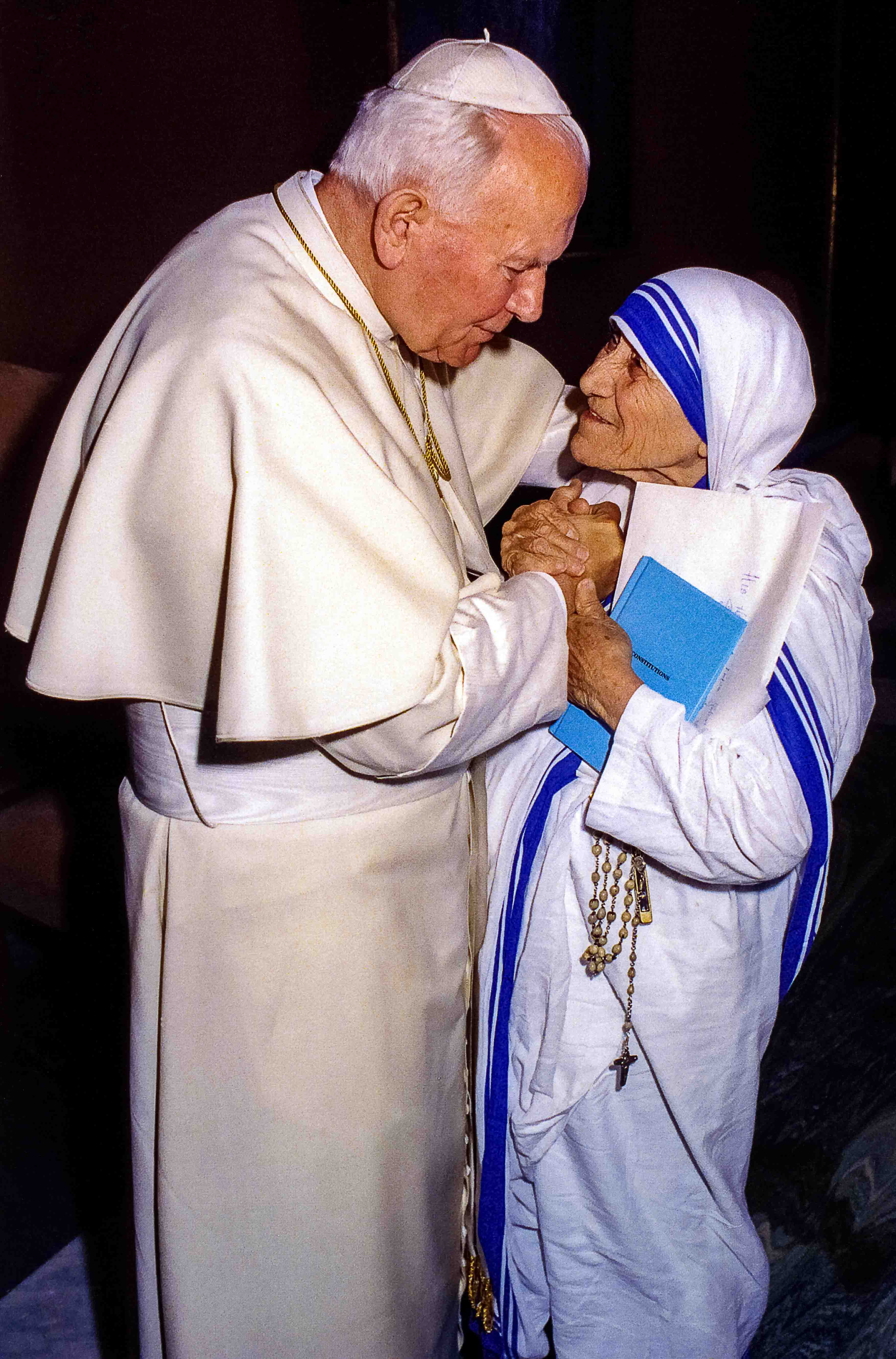 M3WGR5 St. John Paul II and Mother Teresa of Calcutta