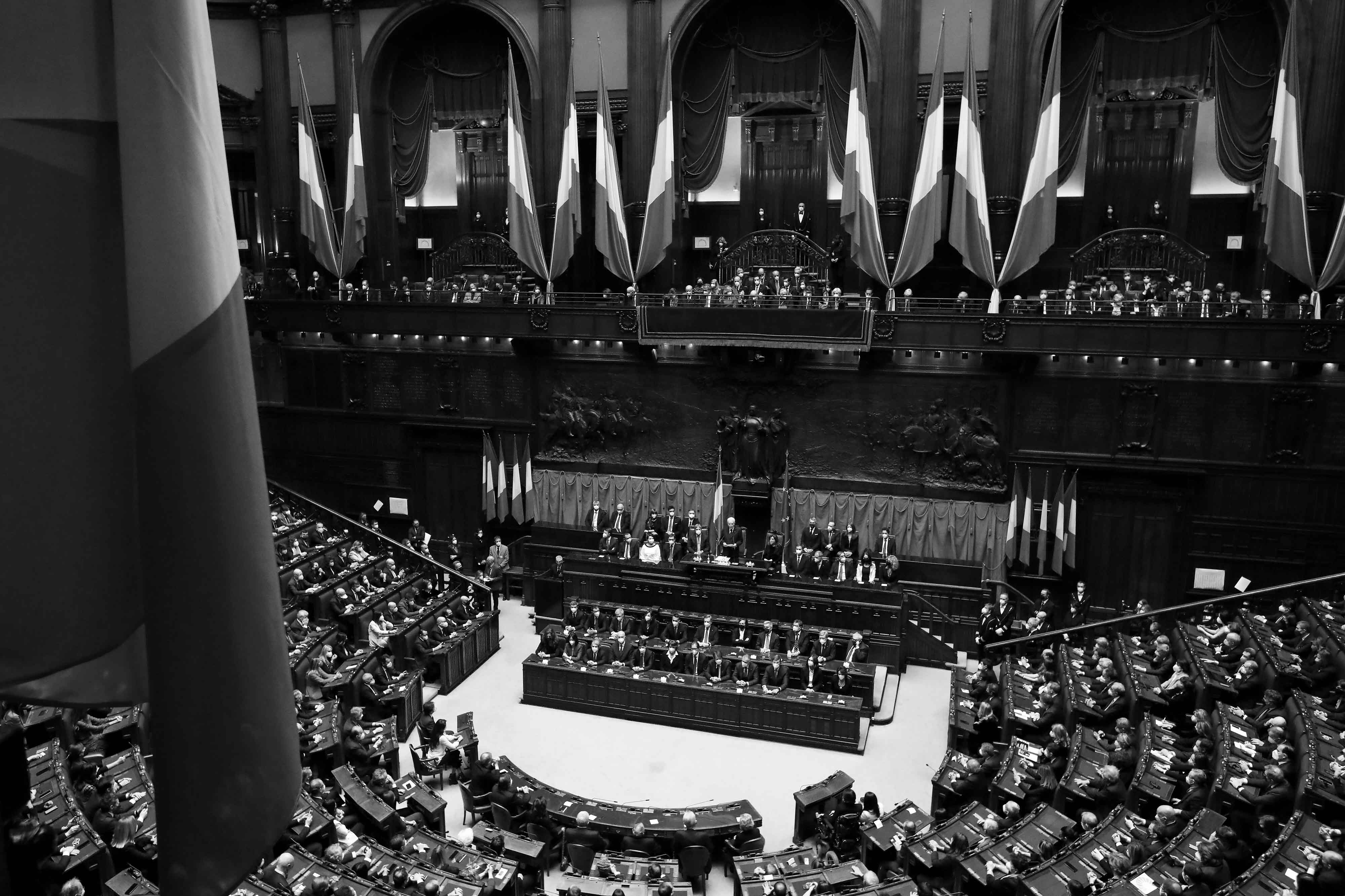 Roma, Italia - vista generale della Camera dei deputati